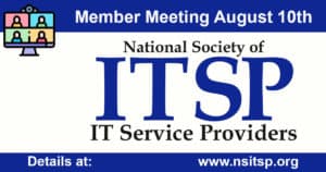 NSITSP All Member Meeting August 10th – Elections and More