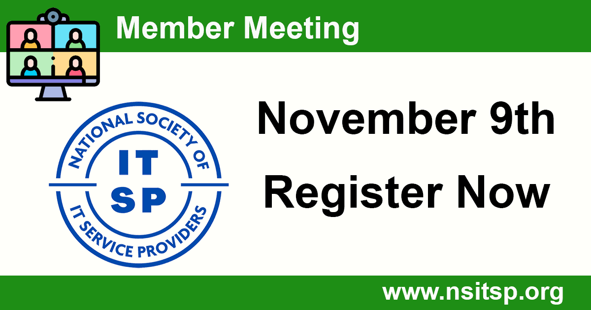 All Member Meeting Nov 9th
